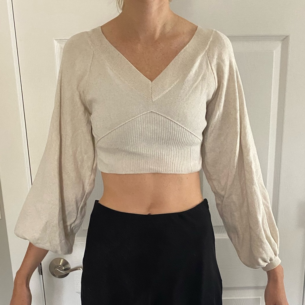 ZARA cropped sweater